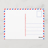 Postkarte "Vintages Abzeichen verschieben" (Rückseite)