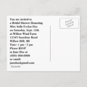 Postkarte Vintages Brautparty Lässig & Fun Farm (Rückseite)