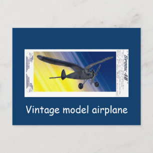 Postkarte - Vintages Modellflugzeug - Spook