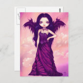 Postkarte "Violet Angel" (Vorne/Hinten)