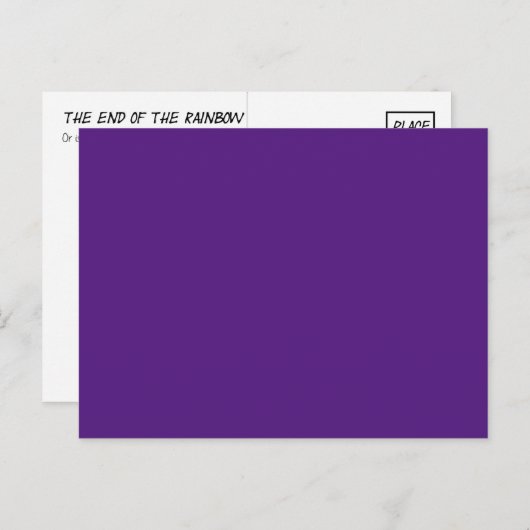 Postkarte, Violet, Lila, Ende des Regenbogens Postkarte (Vorne/Hinten)