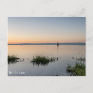 Postkarte vom Bodensee mit Alpen