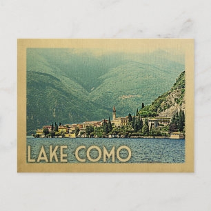 Postkarte vom Comer See Italien Vintage Reise