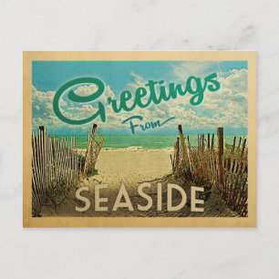 Postkarte vom Meer Strand Vintage Reise
