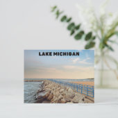 Postkarte vom Michigan-See (Stehend Vorderseite)