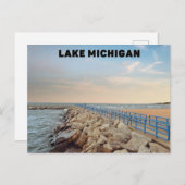 Postkarte vom Michigan-See (Vorne/Hinten)