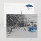 Postkarte - vom Schirmlein auf dem Eis (Vorne/Hinten)