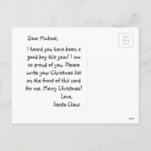 Postkarte vom Weihnachtsmann und der Weihnachtswei (Rückseite)