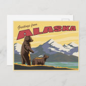 Postkarte von Alaska (Vorne/Hinten)
