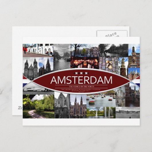 Postkarte von Amsterdam (Vorne/Hinten)