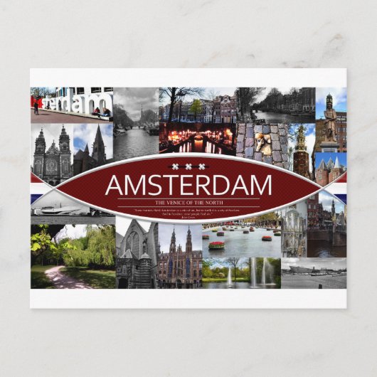Postkarte von Amsterdam (Vorderseite)
