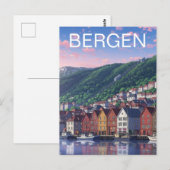 Postkarte von Bergen, Norwegen (Vorne/Hinten)