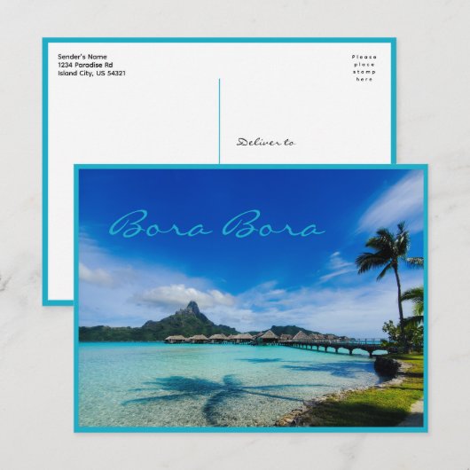 Postkarte von Bora Bora (Vorne/Hinten)