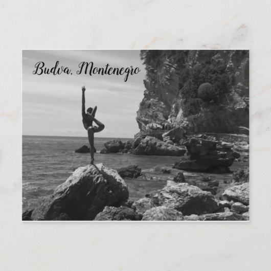Postkarte von Budva, Montenegro (Vorderseite)