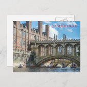 Postkarte von Cambridge Bridge of Sights (Vorne/Hinten)