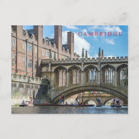 Postkarte von Cambridge Bridge of Sights (Vorderseite)