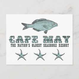 Postkarte von Cape May Nation's ältestes Seashore 