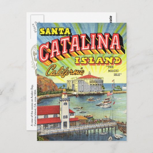 Postkarte von Catalina Island (Vorne/Hinten)