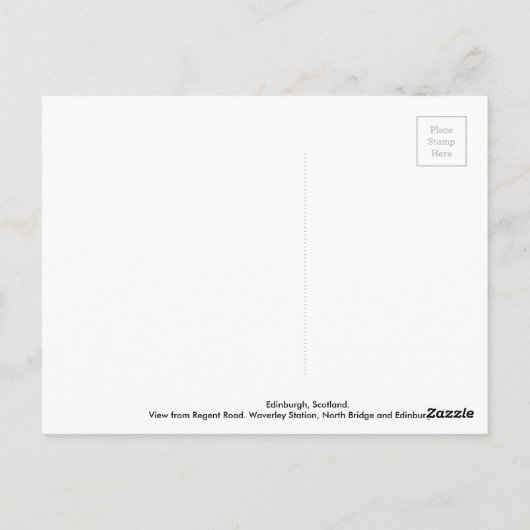 Postkarte von Edinburgh (Rückseite)