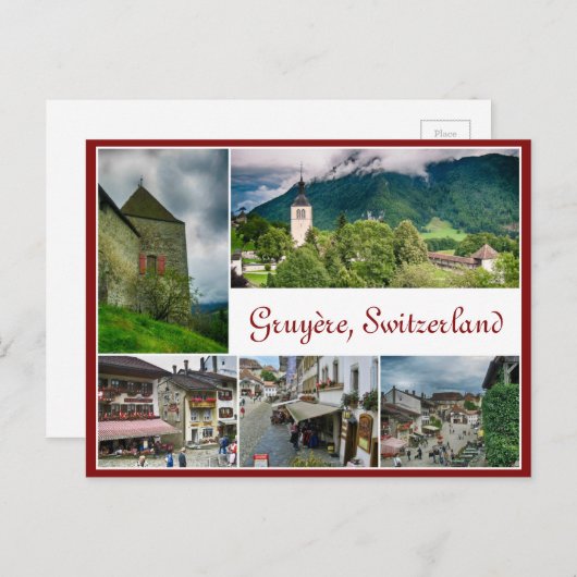 Postkarte von Gruyère, Schweiz (Vorne/Hinten)