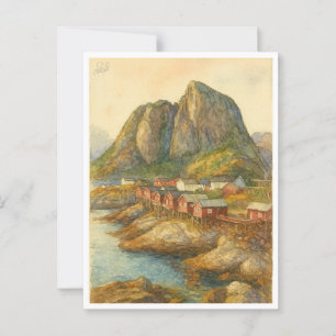 Postkarte von Hamnøy, Lofoten Islands, Norwegen