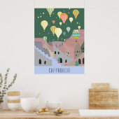 Postkarte von Kappadokien | Kapadokya Balloon Drea Poster (Küche)