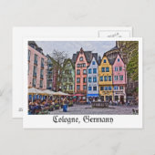 Postkarte von Köln, Deutschland (Vorne/Hinten)