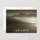 Postkarte von Lanzarote - Playa de Famara (Vorne/Hinten)