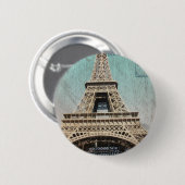 Postkarte von Paris-Eiffelturm Button (Vorne & Hinten)