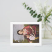 Postkarte von Pocahontas mit ihrem Sohn. (Stehend Vorderseite)