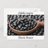 Postkarte von Schwarzen Bohnen oder "Frijoles Negr (Vorne/Hinten)