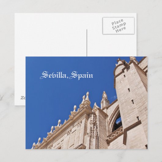 Postkarte von Sevilla, Spanien (Vorne/Hinten)