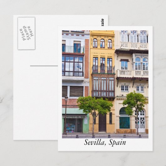 Postkarte von Sevilla, Spanien (Vorne/Hinten)