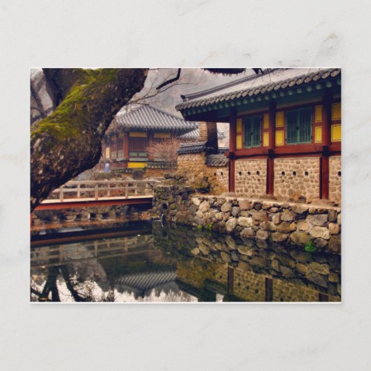Postkarte von Songgwangsa, Südkorea (Vorderseite)
