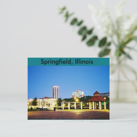 Postkarte von Springfield, Illinois (Stehend Vorderseite)