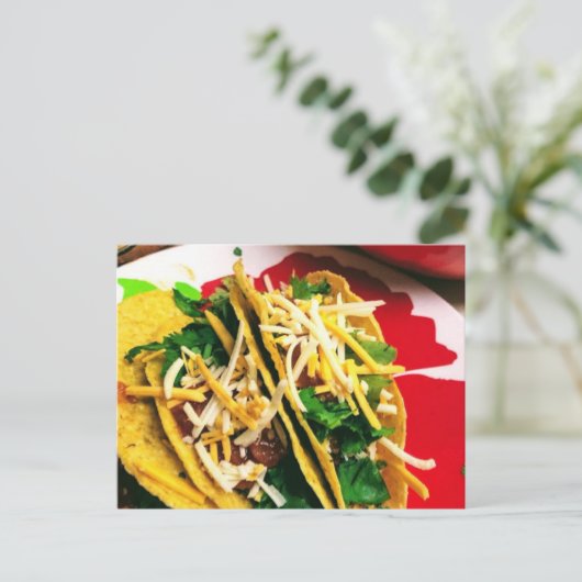 Postkarte von Tacos (Stehend Vorderseite)