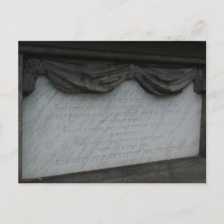 Postkarte von Thaddeus Stevens Epitaph.