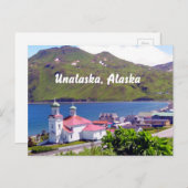 Postkarte von Unalaska, Alaska (Vorne/Hinten)