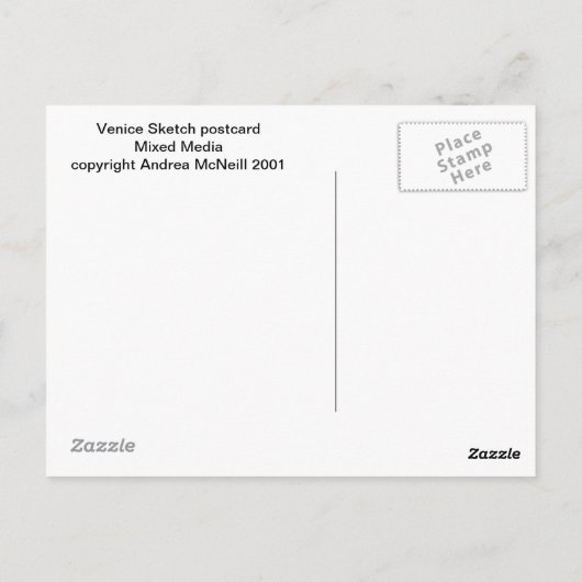 Postkarte von Venedig (Rückseite)