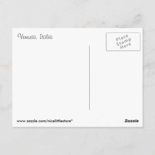 Postkarte von Venedig (Rückseite)