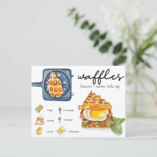 Postkarte - Waffel (Stehend Vorderseite)