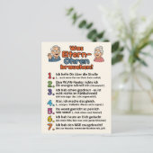 Postkarte „Was Eltern-Ohren brauchen“ (Stehend Vorderseite)