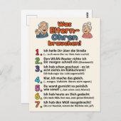 Postkarte „Was Eltern-Ohren brauchen“ (Vorne/Hinten)