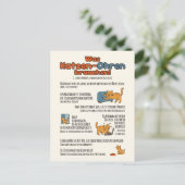 Postkarte „Was Katzen-Ohren brauchen“ (Stehend Vorderseite)