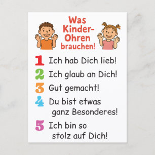 Postkarte „Was Kinderohren brauchen“ 