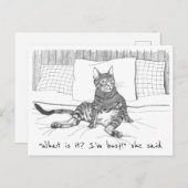 Postkarte: "Was will du?" (Lily) Postkarte (Vorne/Hinten)