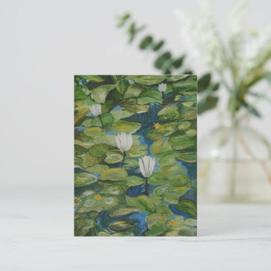 Postkarte - Wasser-Lilien an Hopeland Gärten (Stehend Vorderseite)