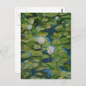 Postkarte - Wasser-Lilien an Hopeland Gärten (Vorne/Hinten)