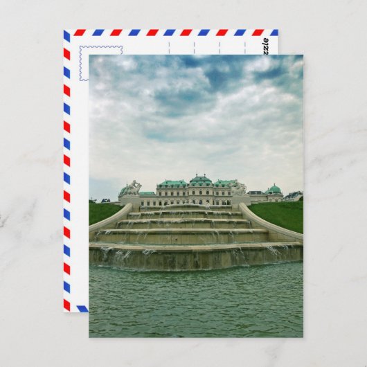 Postkarte "Wasserfall Stadt" (Vorne/Hinten)