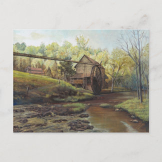 Postkarte - Wassermühle bei Tagesanbruch